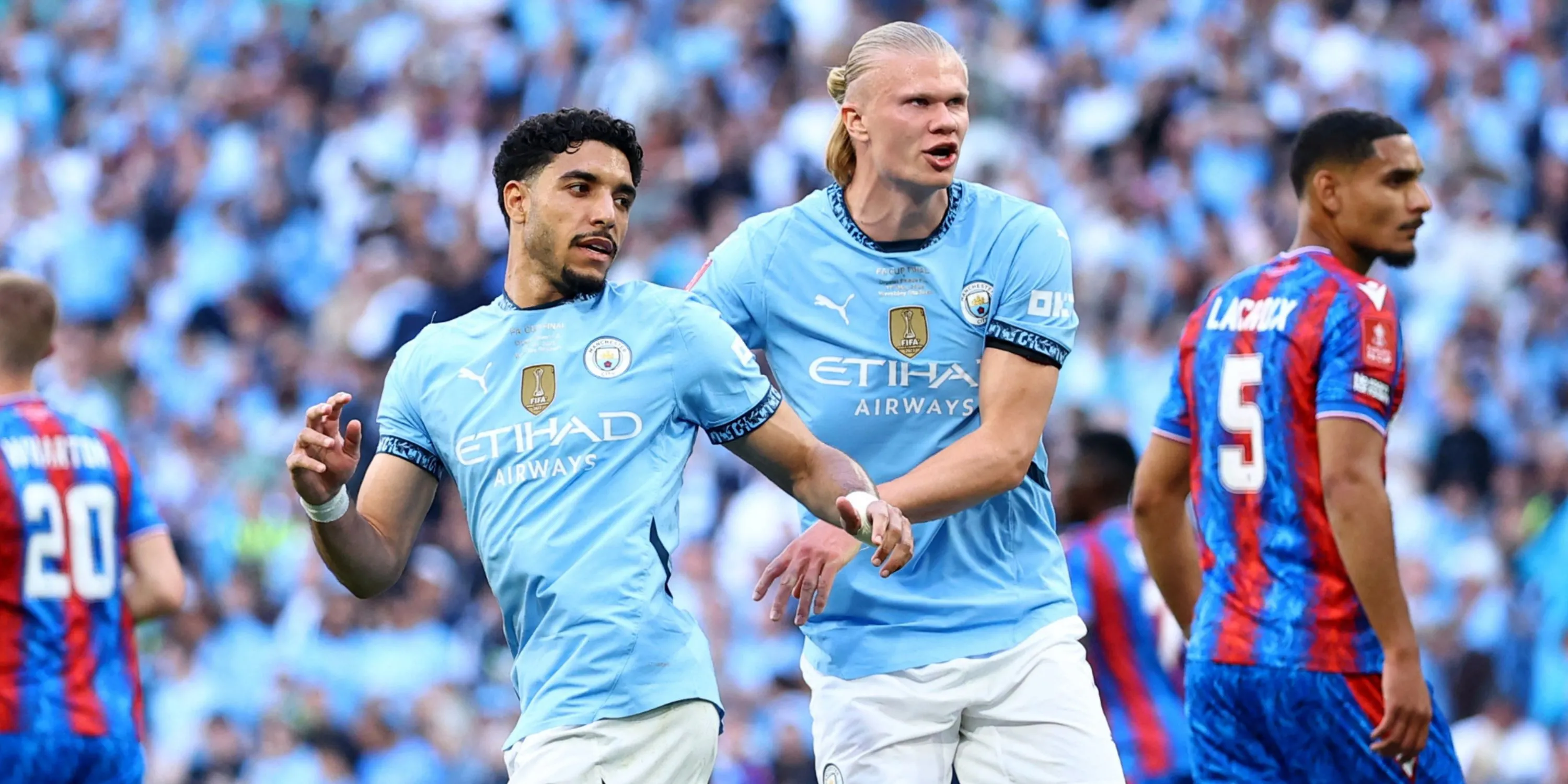 Erling Haaland thi đấu trong một trận chung kết của Man City