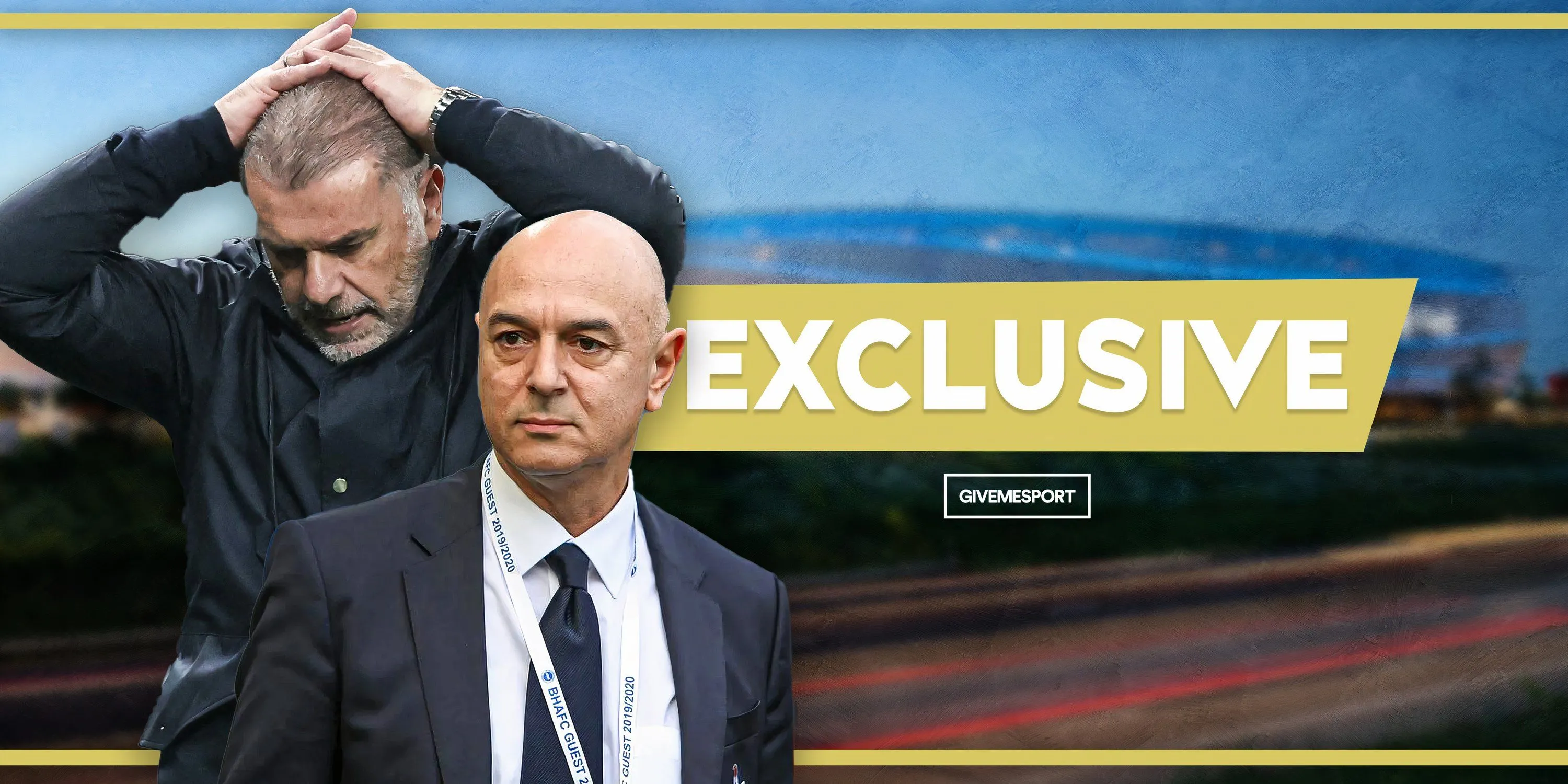 Chủ tịch Daniel Levy và HLV Ange Postecoglou của Tottenham
