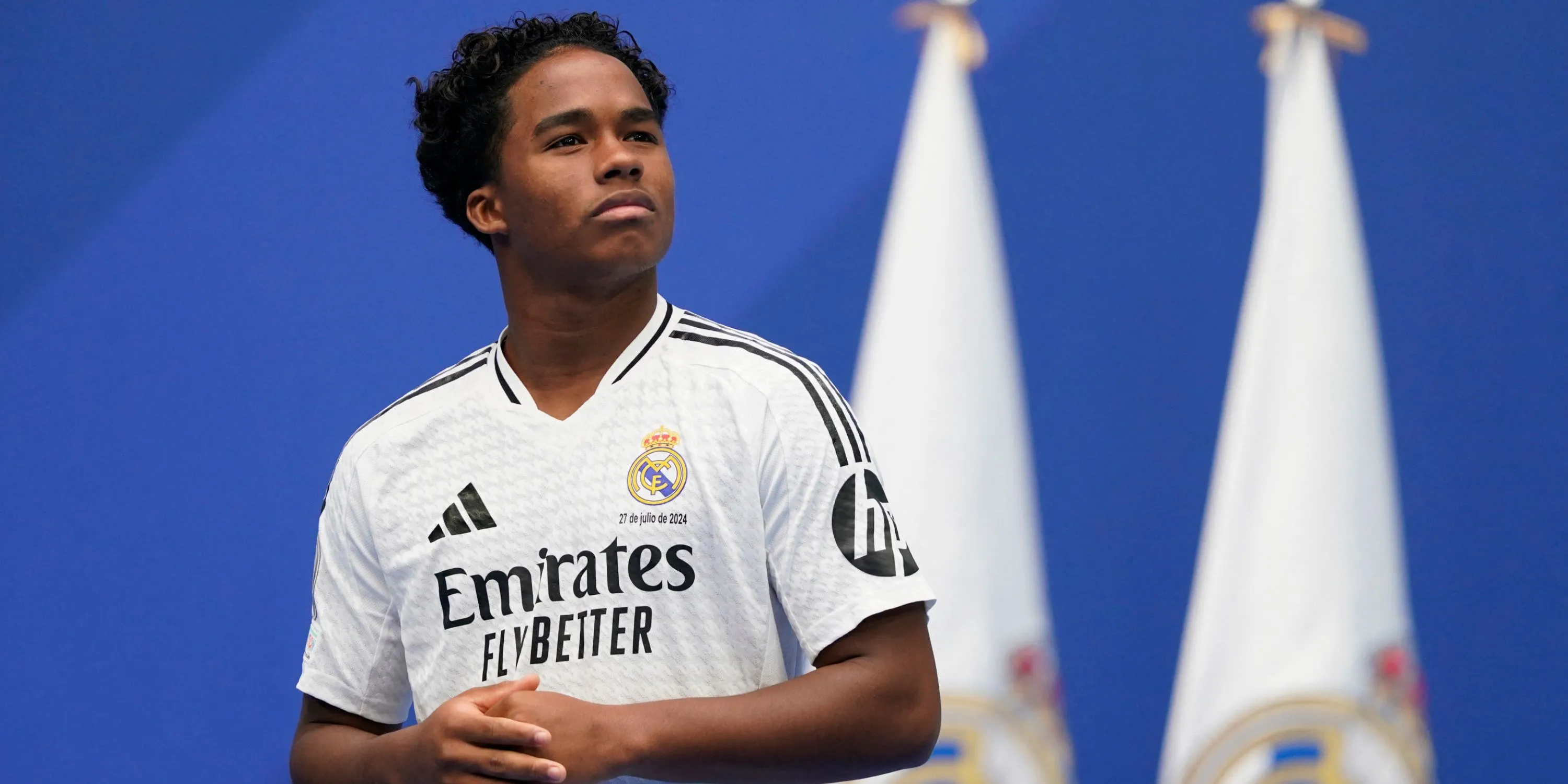 Endrick trong buổi ra mắt Real Madrid