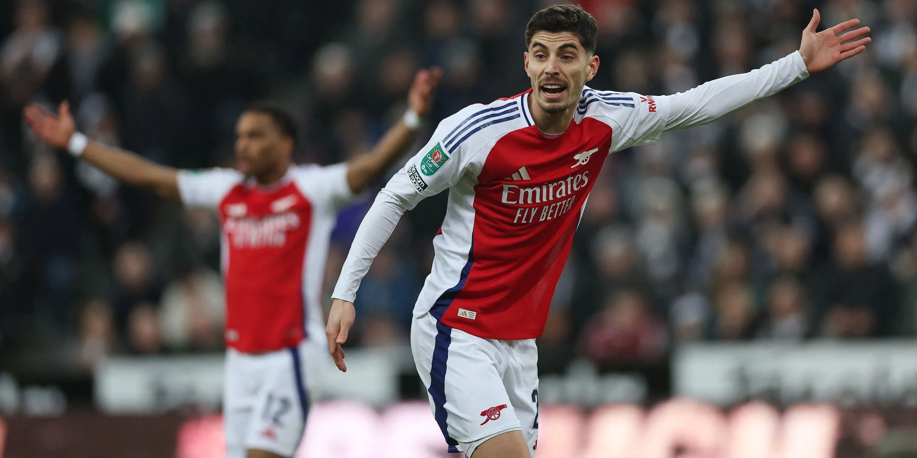 Kai Havertz biểu cảm trên sân, giá trị thị trường tăng vọt tại Arsenal