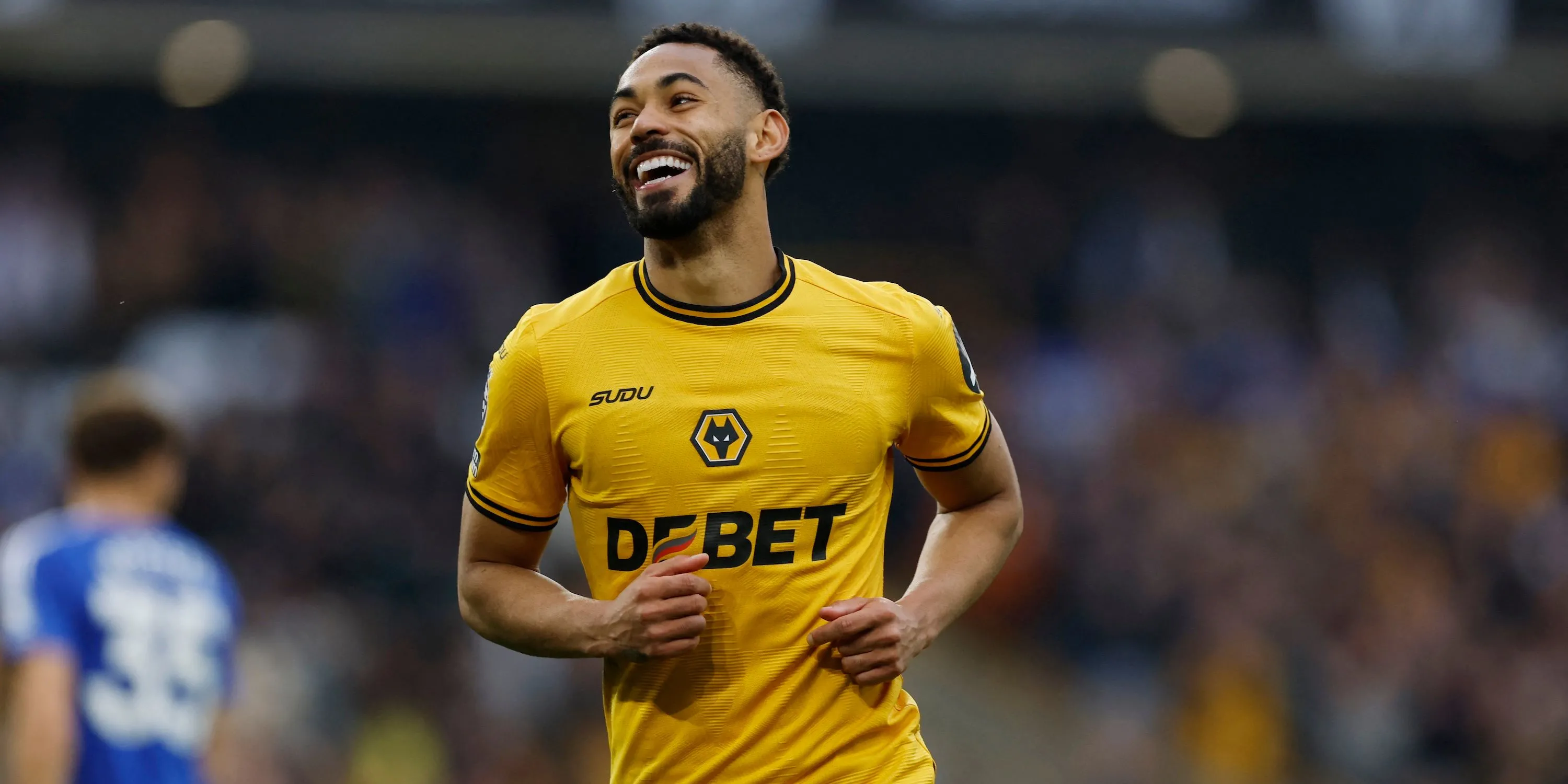 Tiền đạo Matheus Cunha ăn mừng trong màu áo Wolverhampton Wanderers