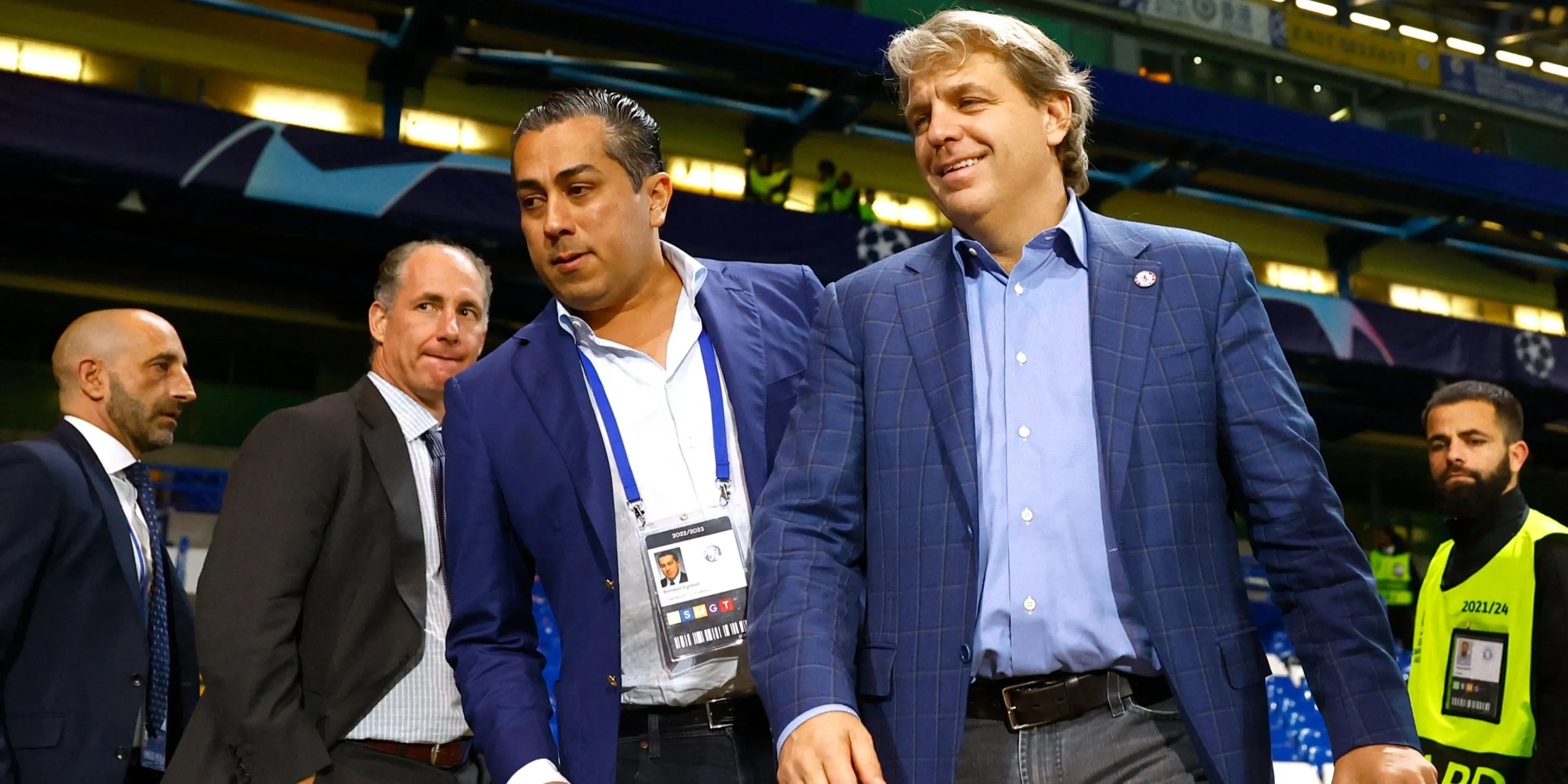 Các đồng sở hữu Chelsea Todd Boehly và Behdad Eghbali tại Stamford Bridge