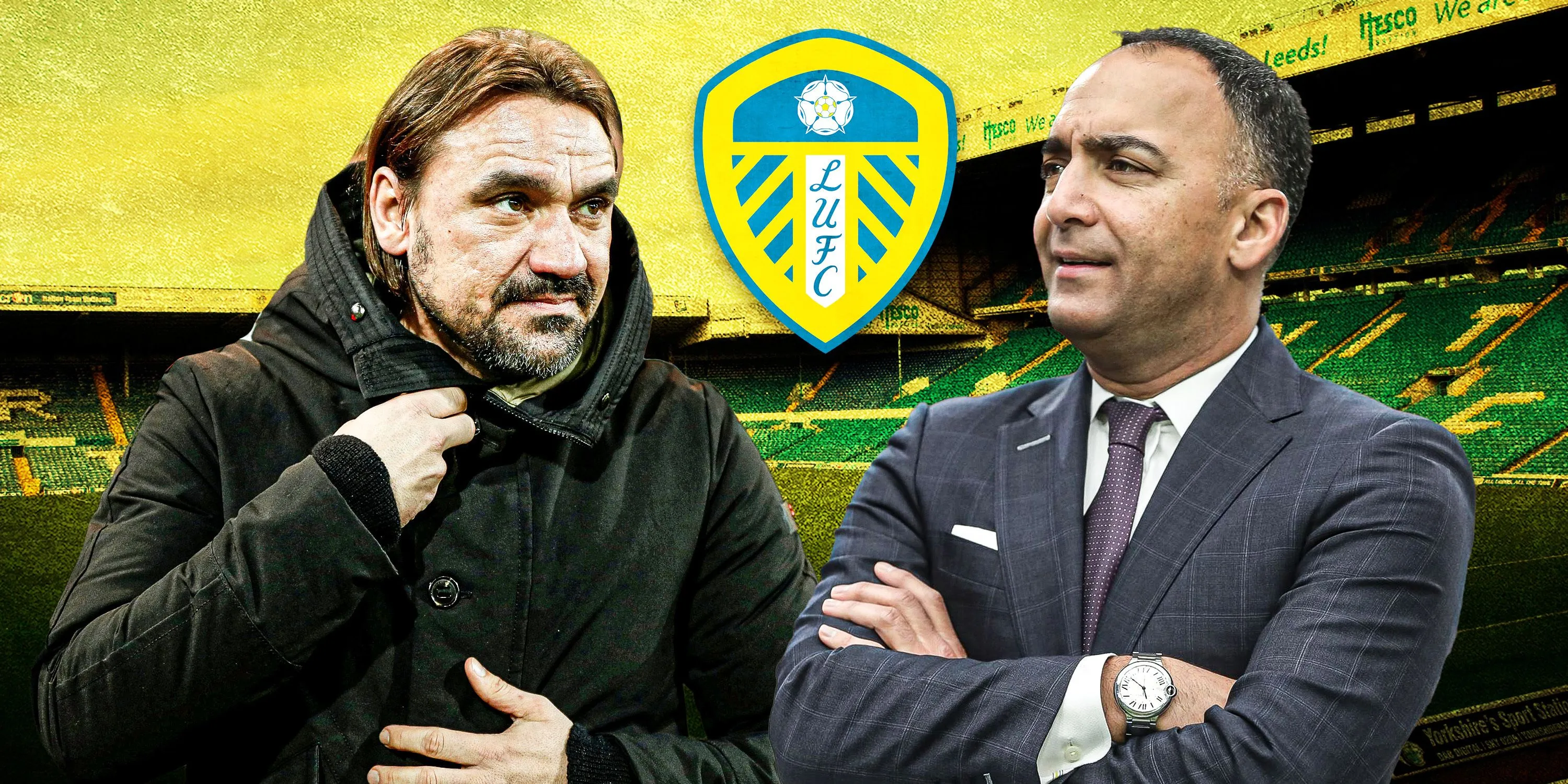 HLV Daniel Farke và Chủ tịch Paraag Marathe của Leeds United, những người đang dẫn dắt công tác chuyển nhượng của CLB.