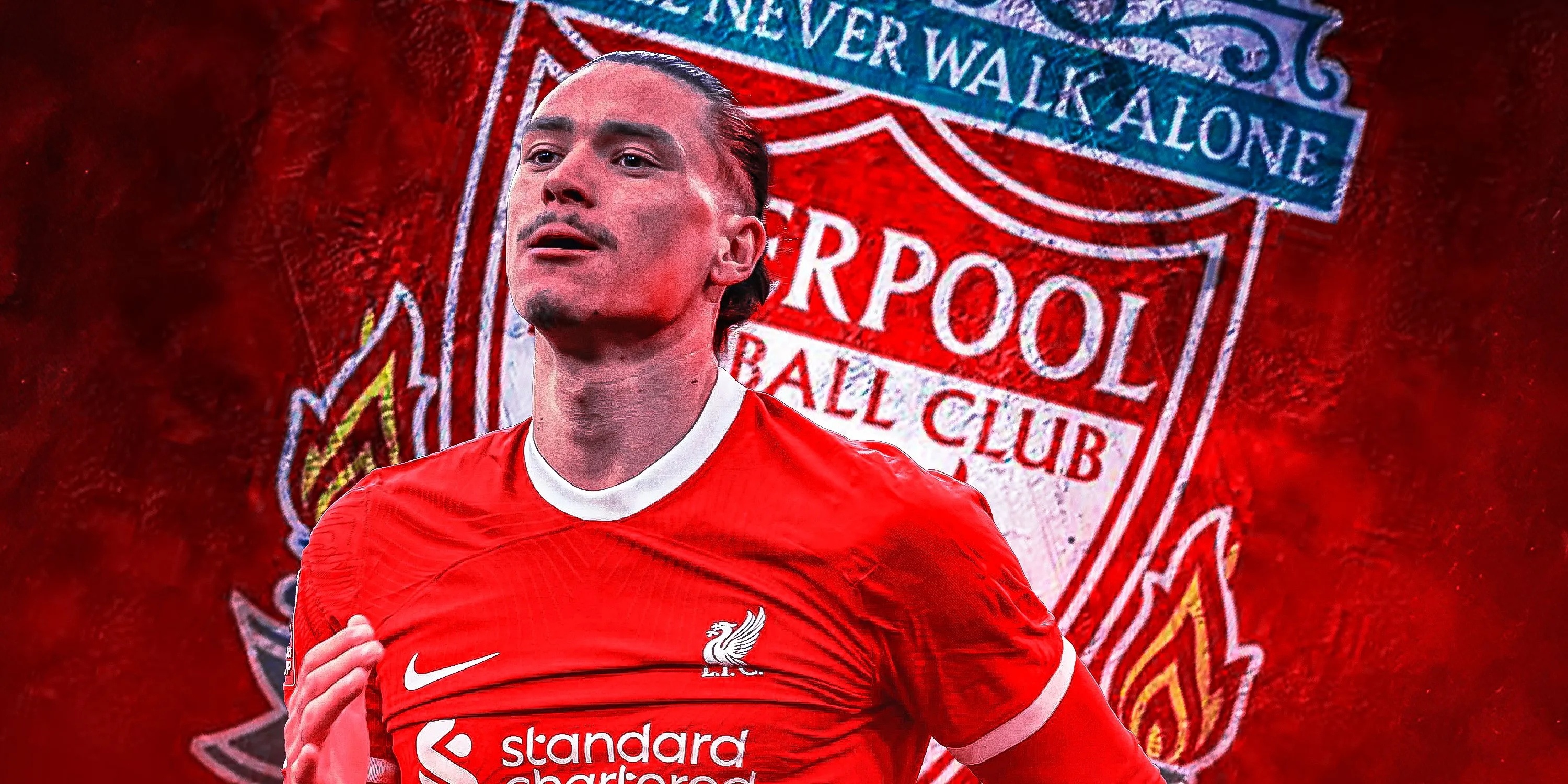 Tiền đạo Liverpool Darwin Nunez thi đấu